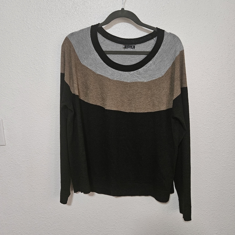 Smartwool Color Block Sweater Wool Blend Size Xl - image 4